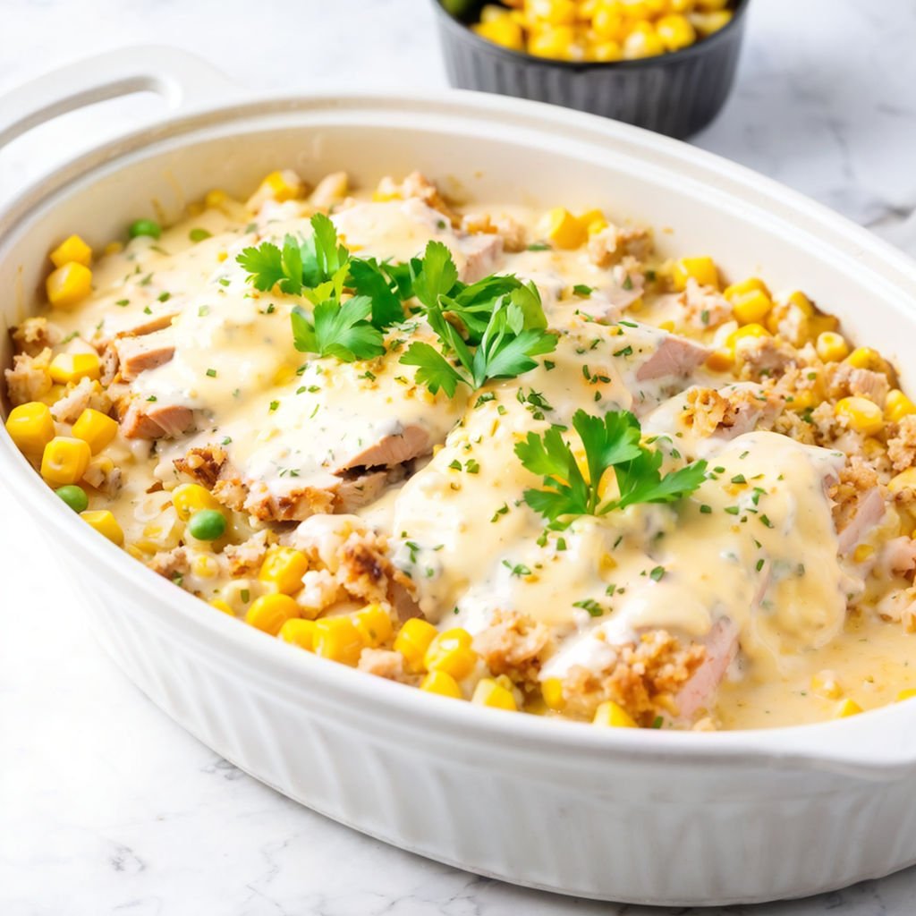 Creamy Tuna Mornay with a Crunchy Topping