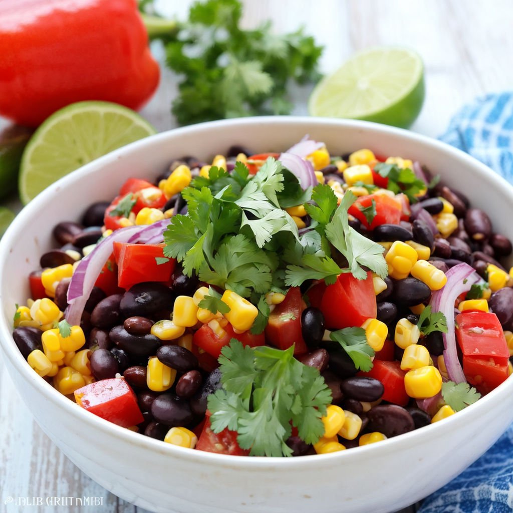 southwestern-black-bean-and-corn-salad-in-white-bowl-mix-of-black-beans-corn-red-bell-pepper-red